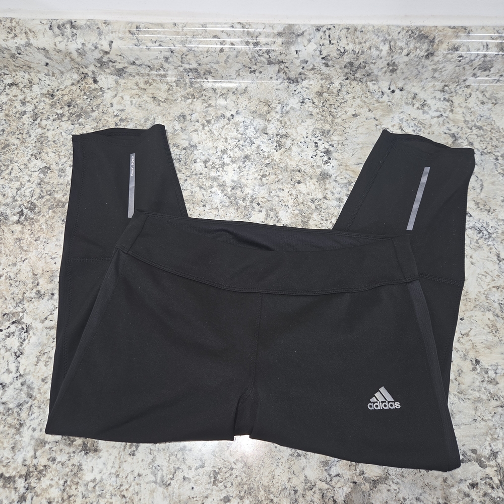Adidas Climacool Energy Running Leggings Black 7/8 Length Size M Reflective - Picture 10 of 10